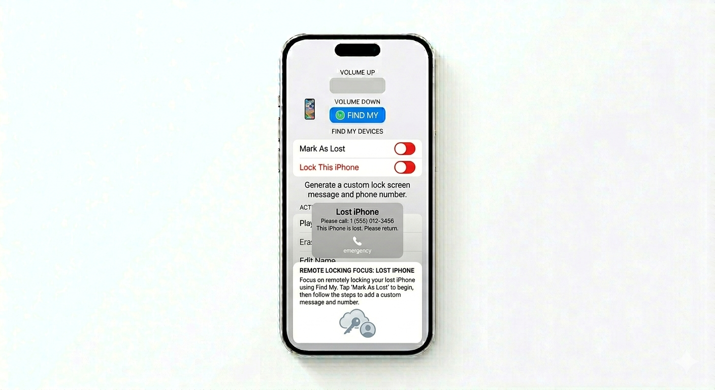 Enabling Lost Mode on iPhone via iCloud