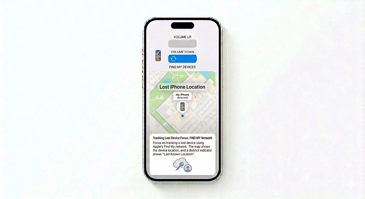 Tracking lost iPhone on map