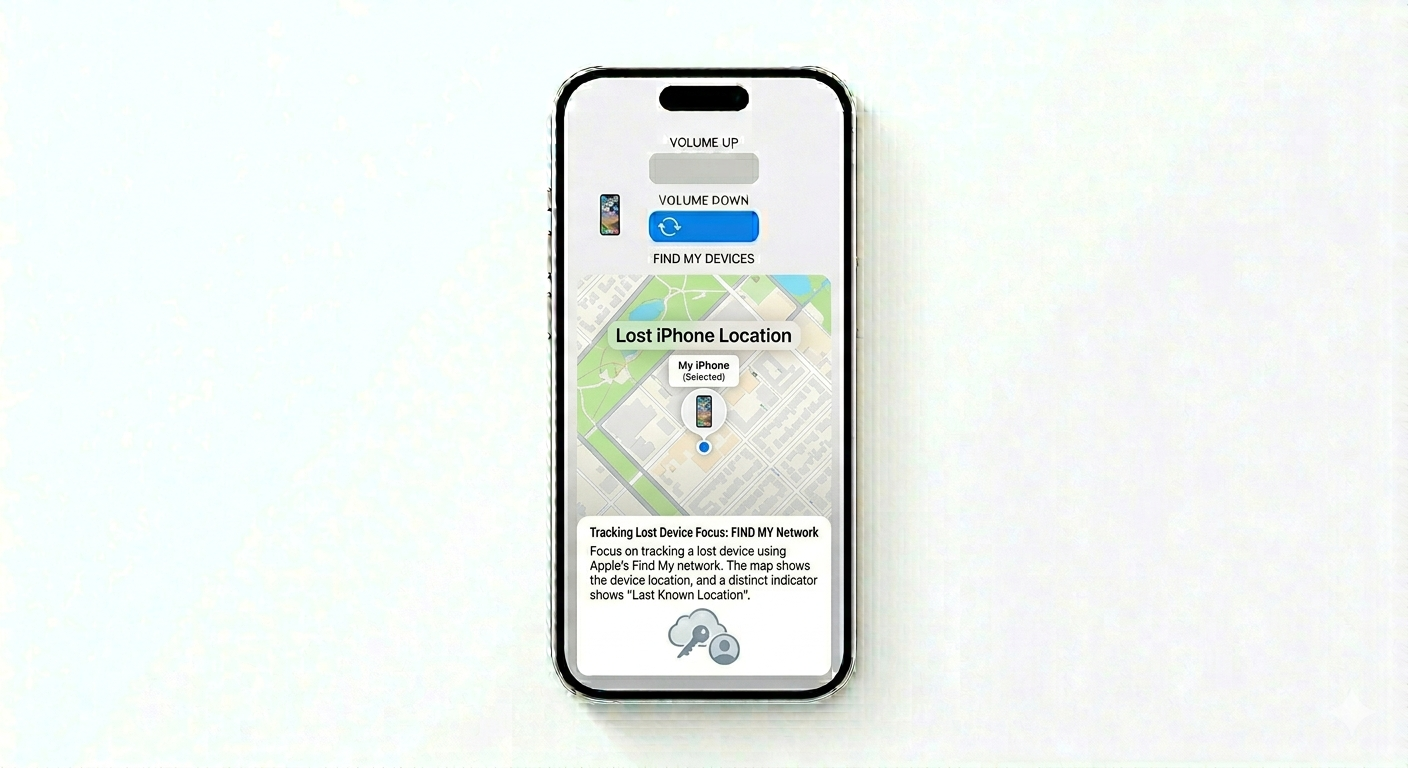 Tracking lost iPhone on map