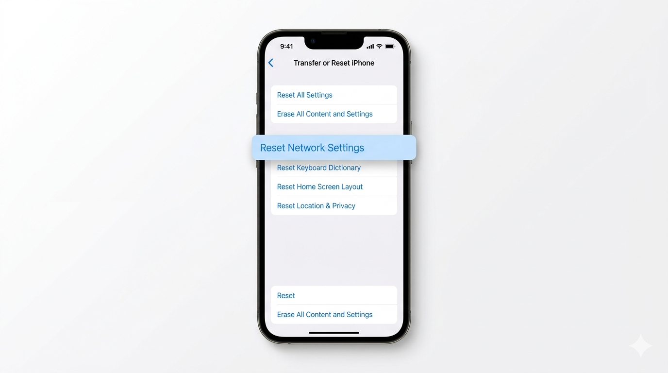 Resetting iPhone Network Settings for LTE fix
