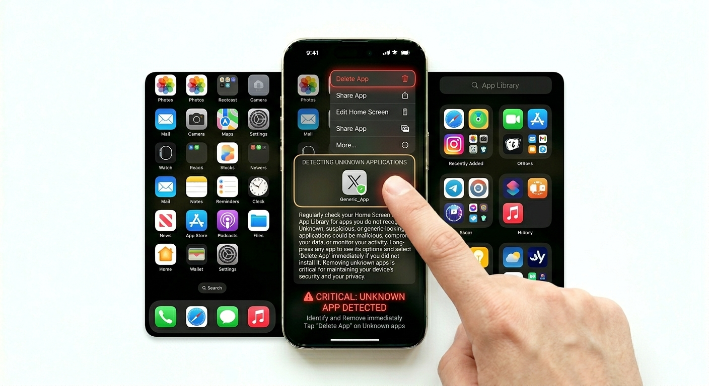 Deleting unknown apps on iPhone