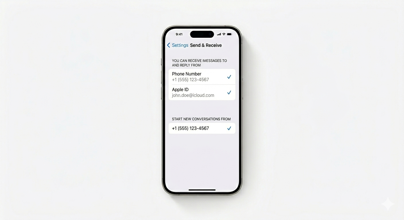 Refreshing Send and Receive settings on iPhone