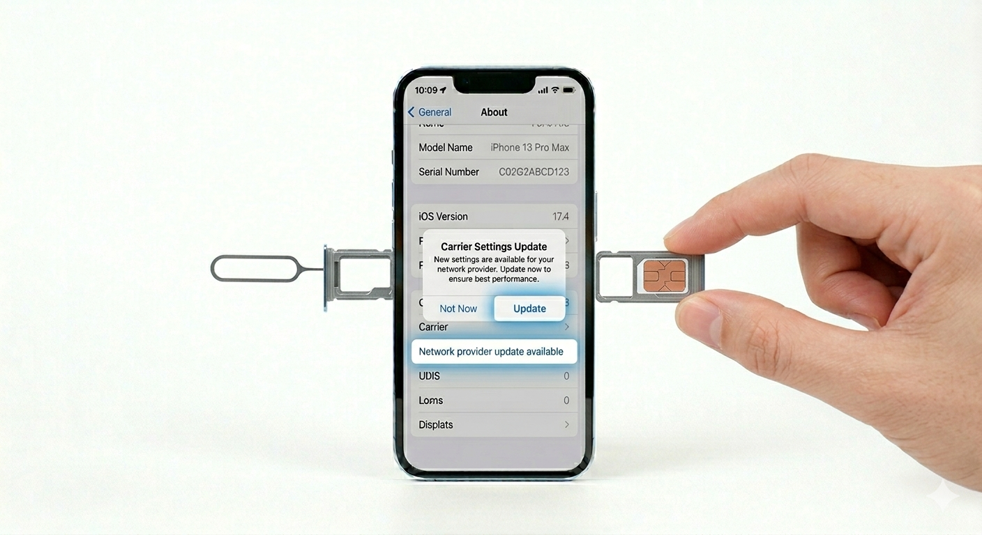 Re-inserting SIM card in iPhone