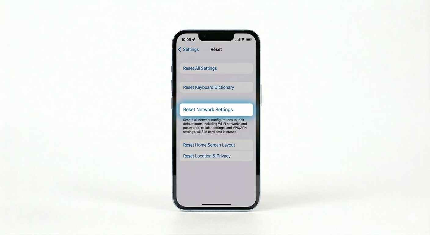 Resetting Network Settings for Mobile Data