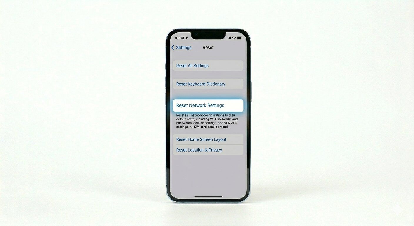 Resetting Network Settings for Mobile Data