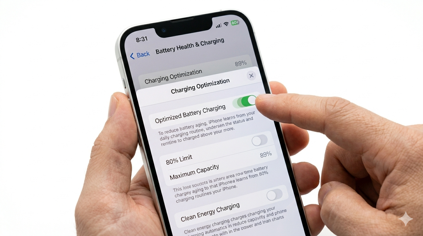 Adjusting iPhone battery charging limits