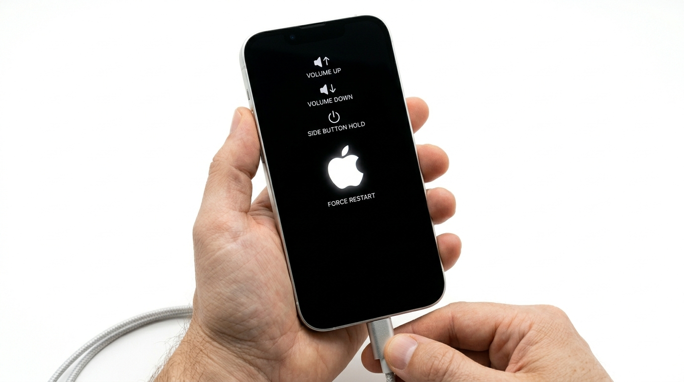 Force restarting iPhone to fix charging