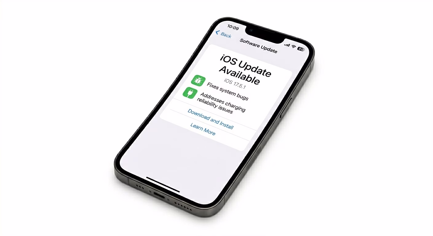 Update iOS to fix charging issue