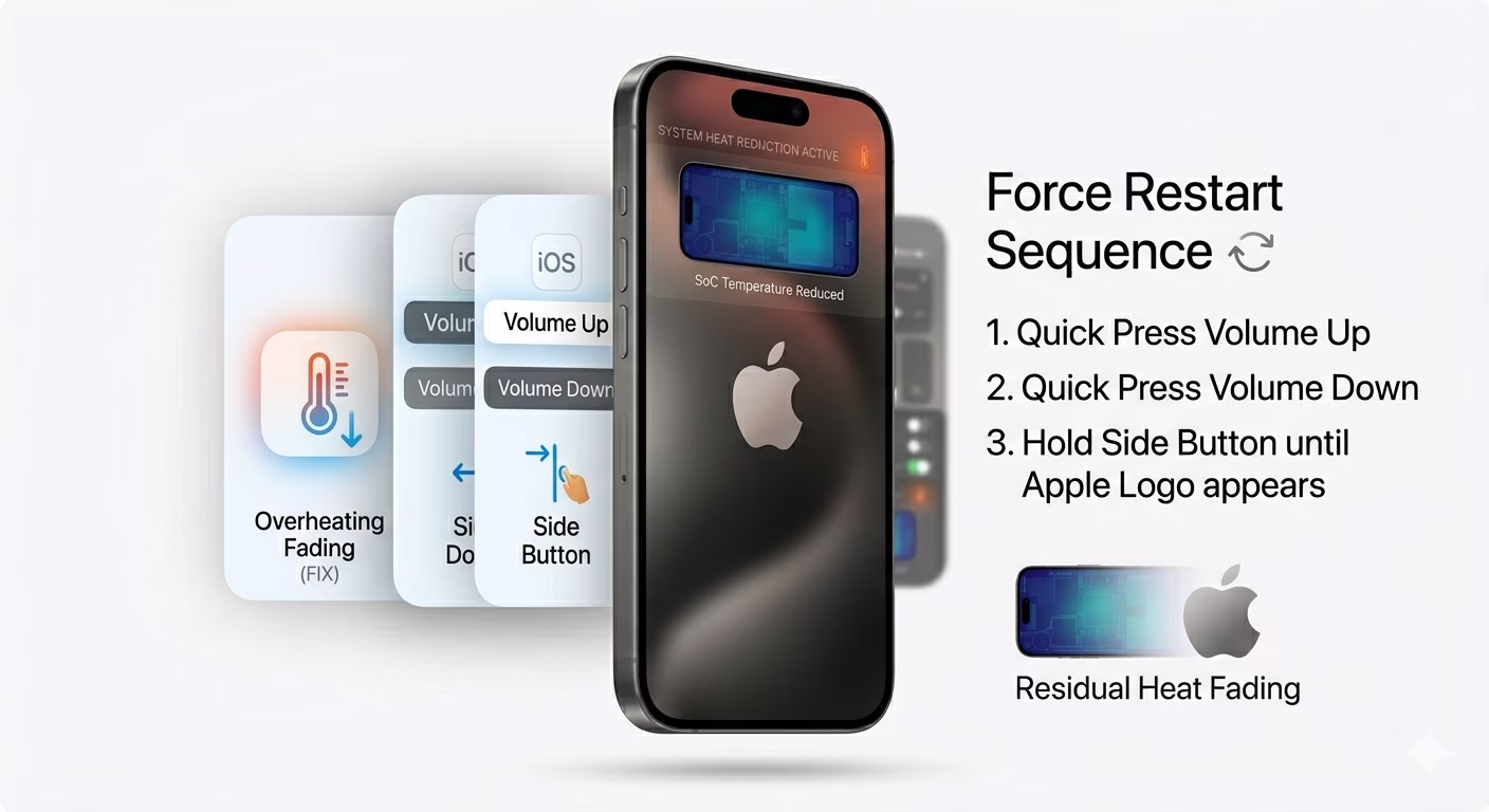 Restart iPhone overheating fix