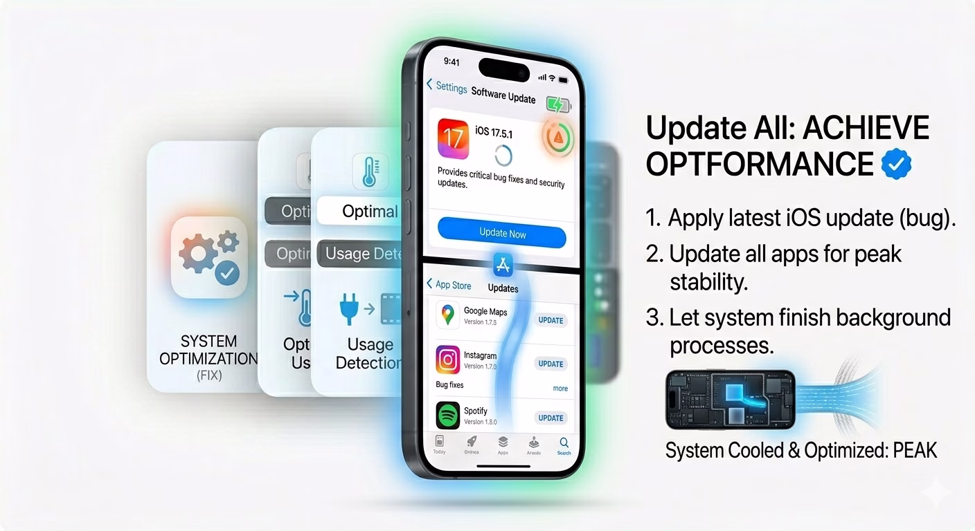 Update iOS and apps to fix overheating