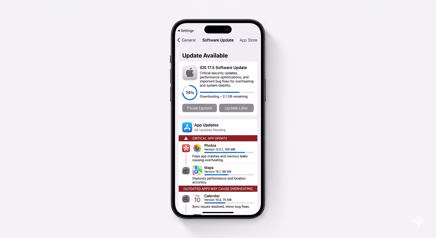 Update apps to fix iPhone overheating issue