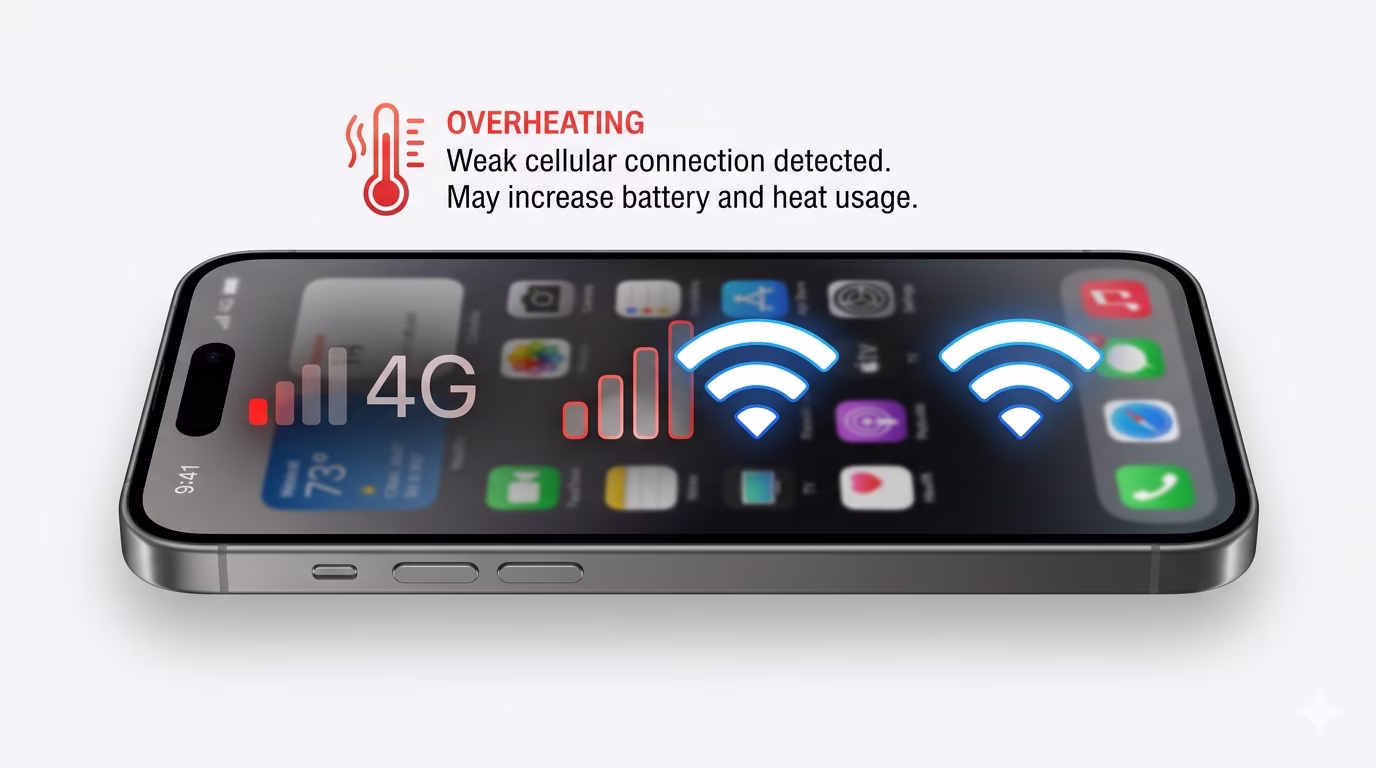 Fix overheating by improving network signal