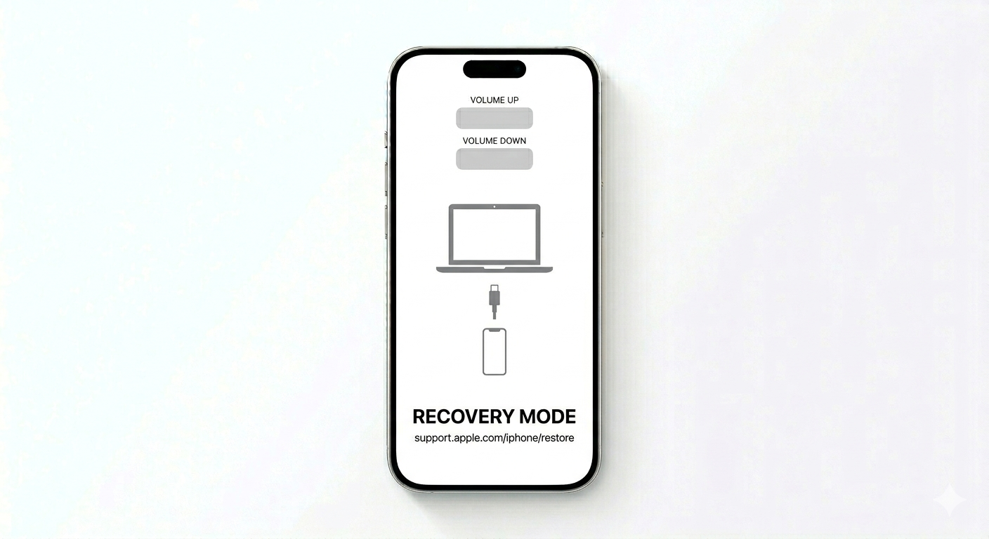 Restoring iPhone via Recovery Mode on a computer