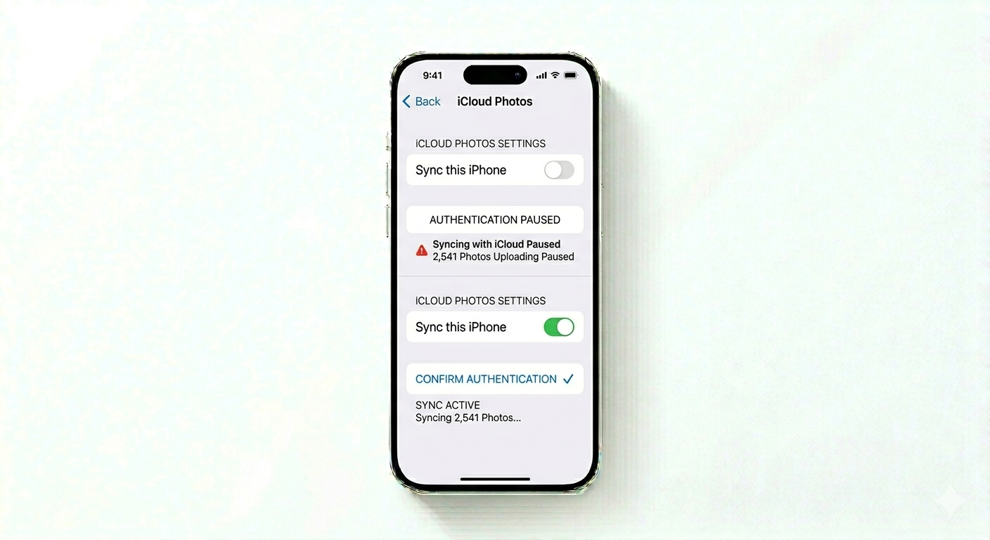 Refreshing iCloud photo sync toggle