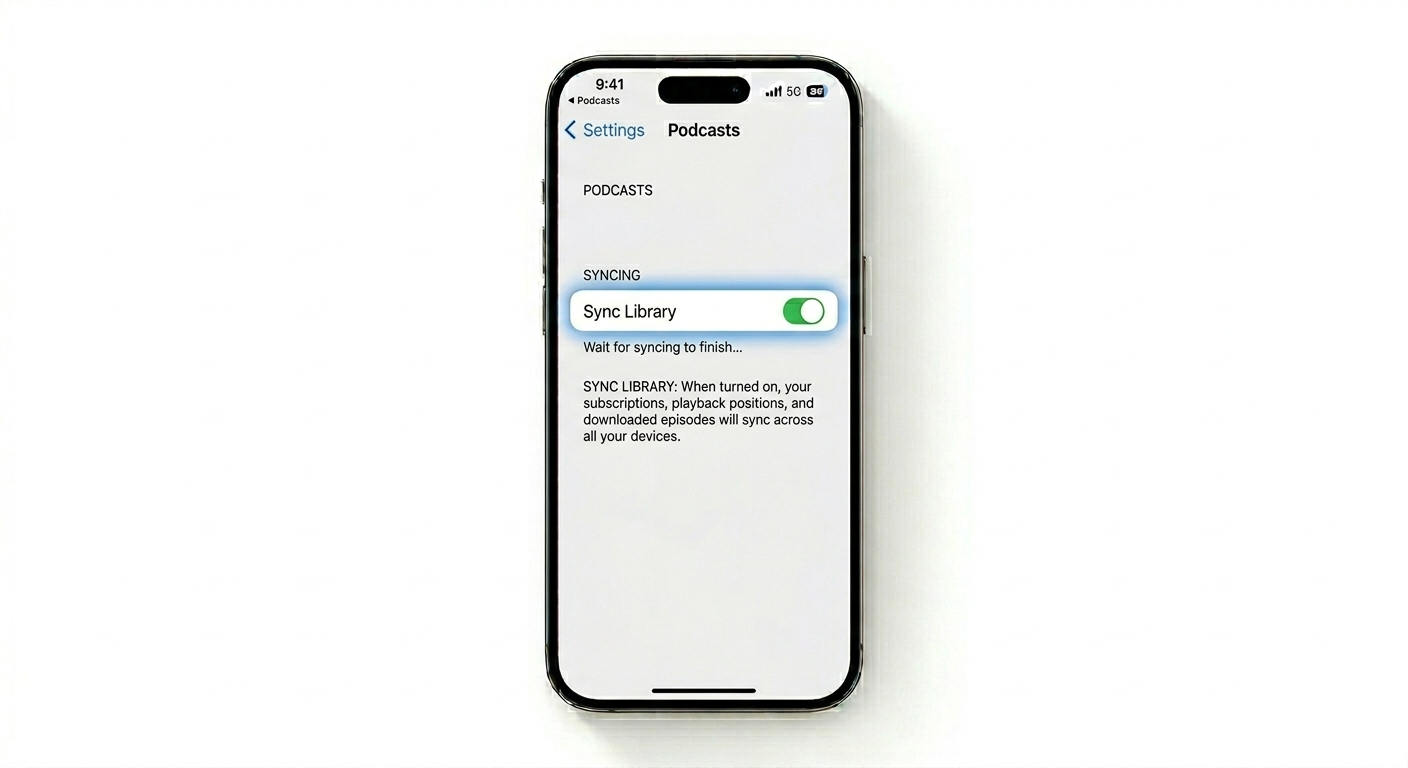 Refreshing Podcast library sync in settings