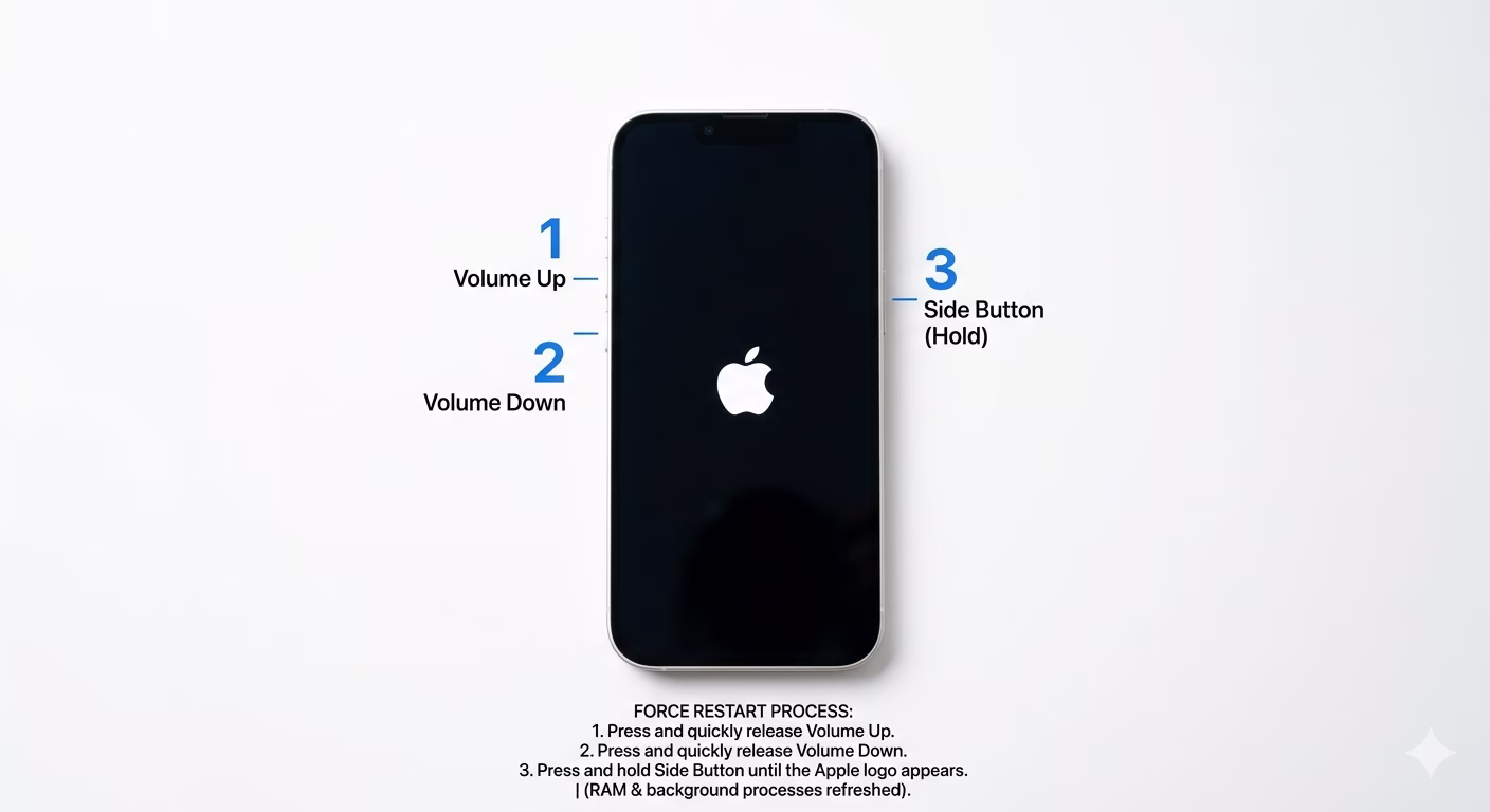 How to flush RAM on modern iPhones