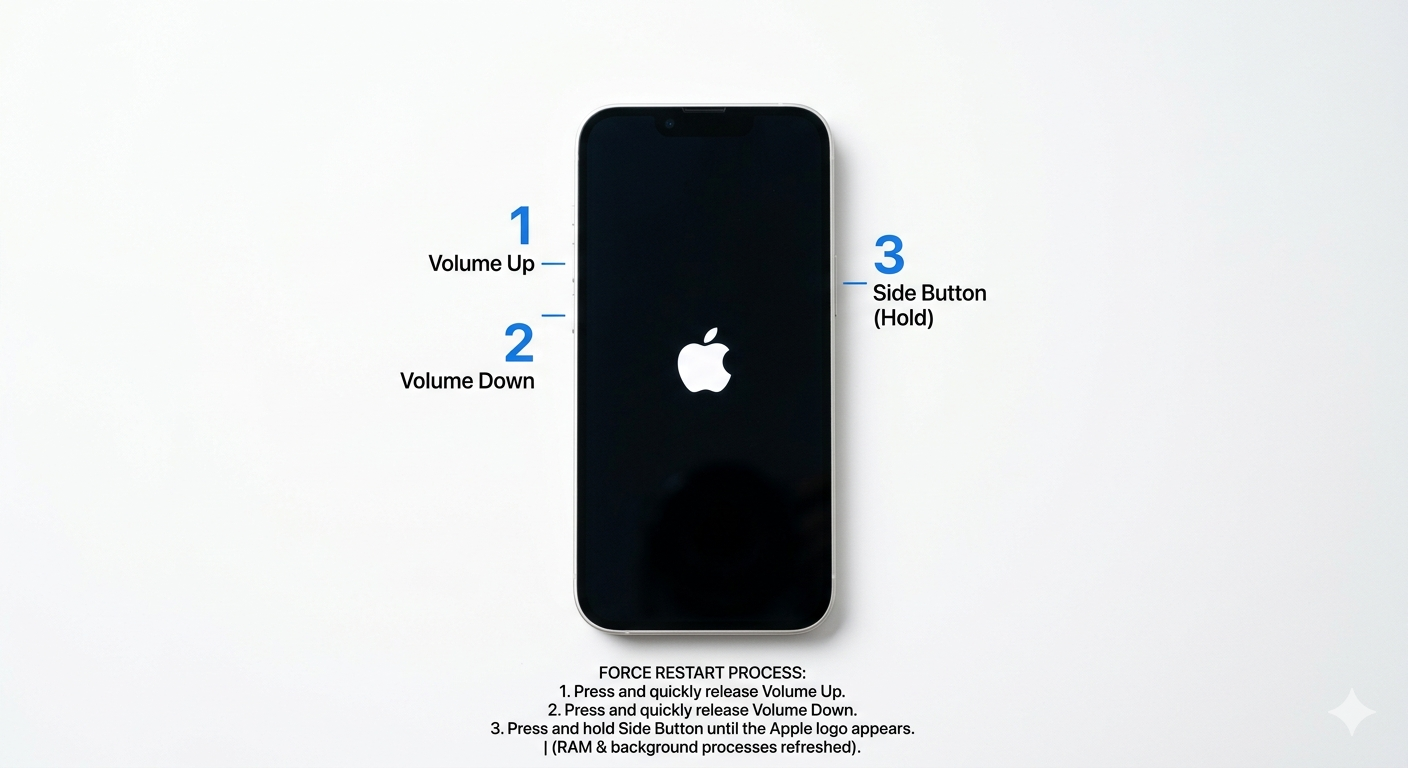 How to flush RAM on modern iPhones
