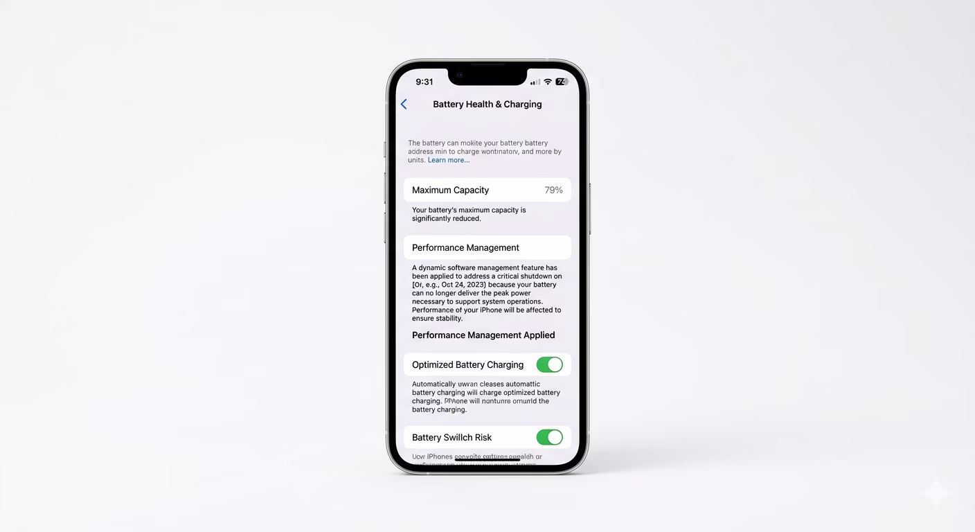 Checking battery health performance management