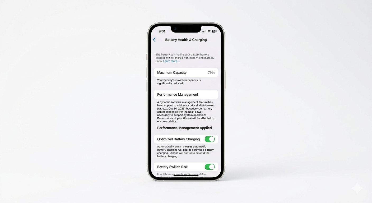 Checking battery health performance management