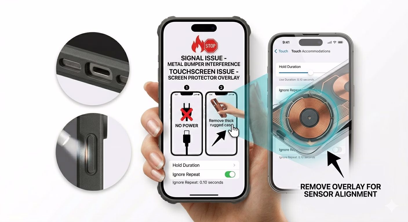 Adjusting iPhone touch sensitivity settings