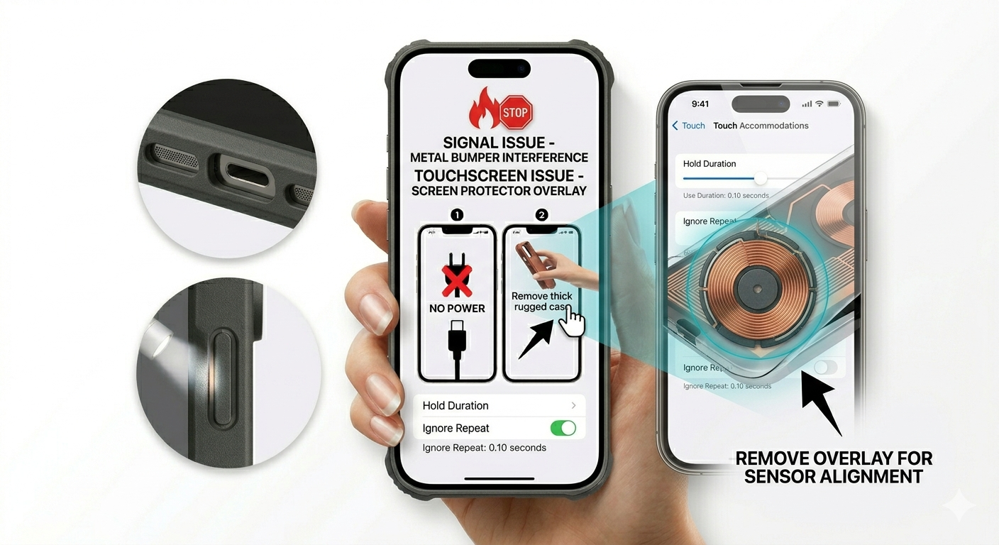 Adjusting iPhone touch sensitivity settings