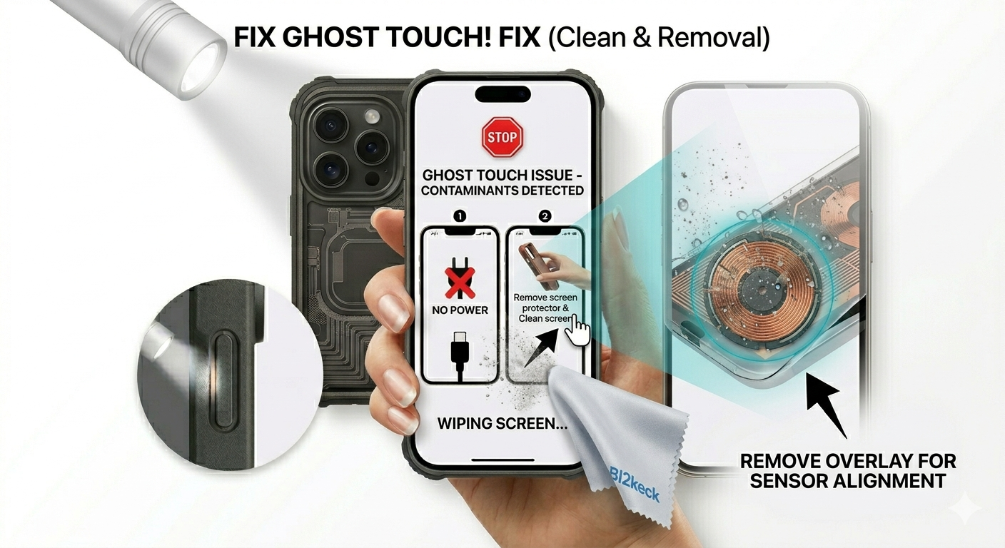 Cleaning iPhone screen before protector application