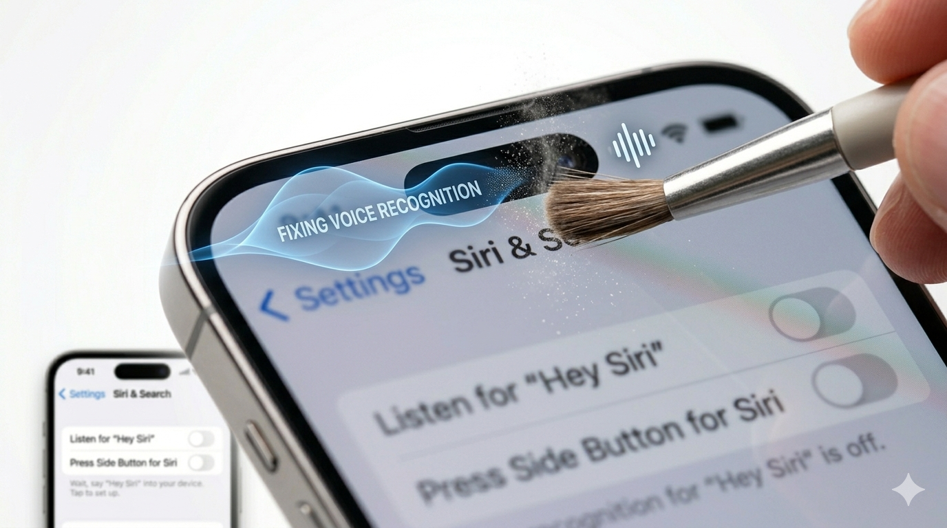 Cleaning iPhone microphone for Siri