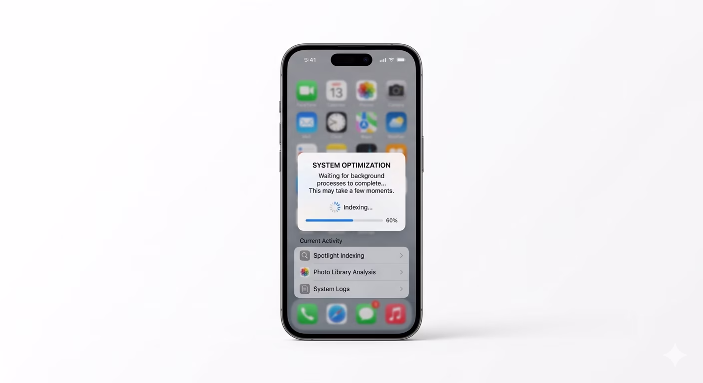 iPhone Processing Background Data
