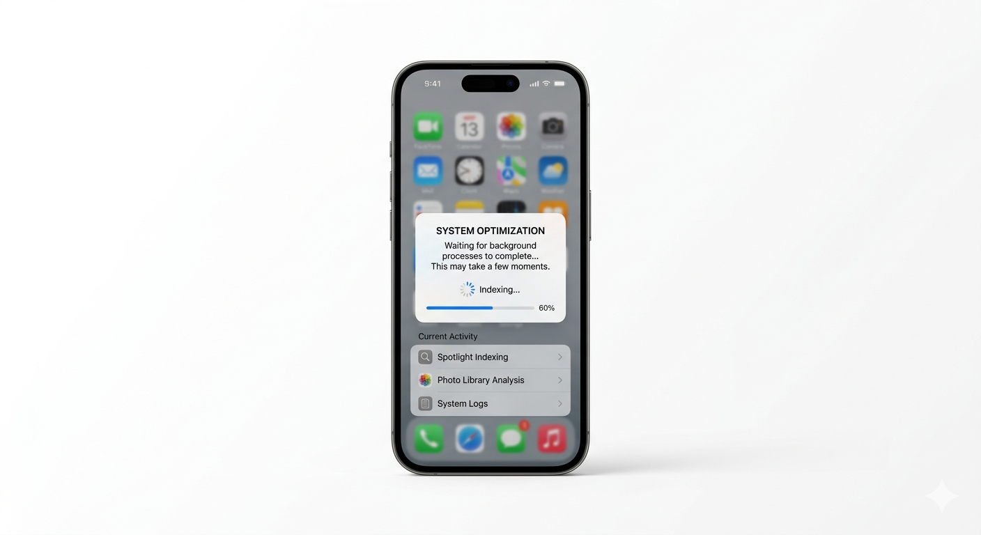 iPhone Processing Background Data