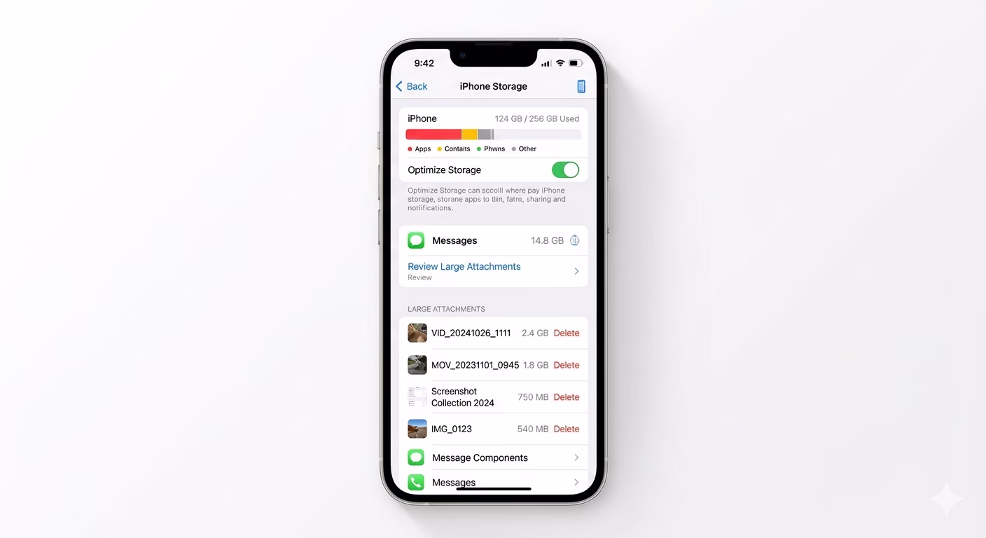 Reviewing large message attachments