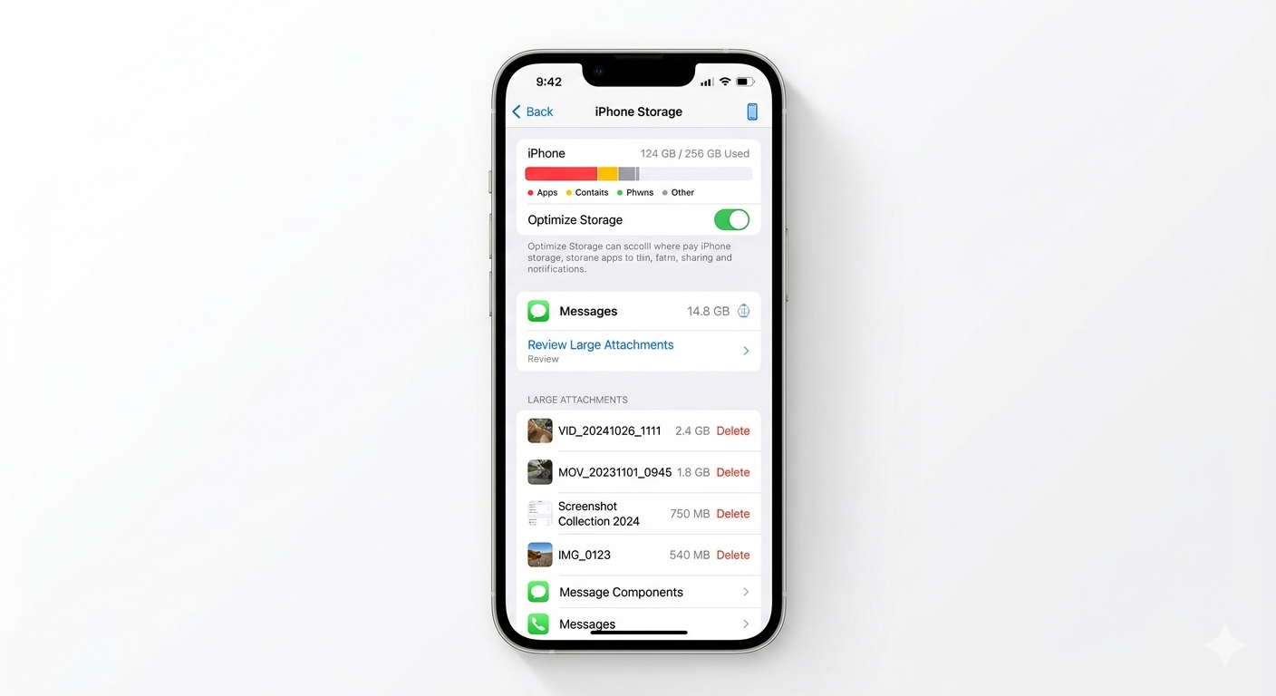Reviewing large message attachments