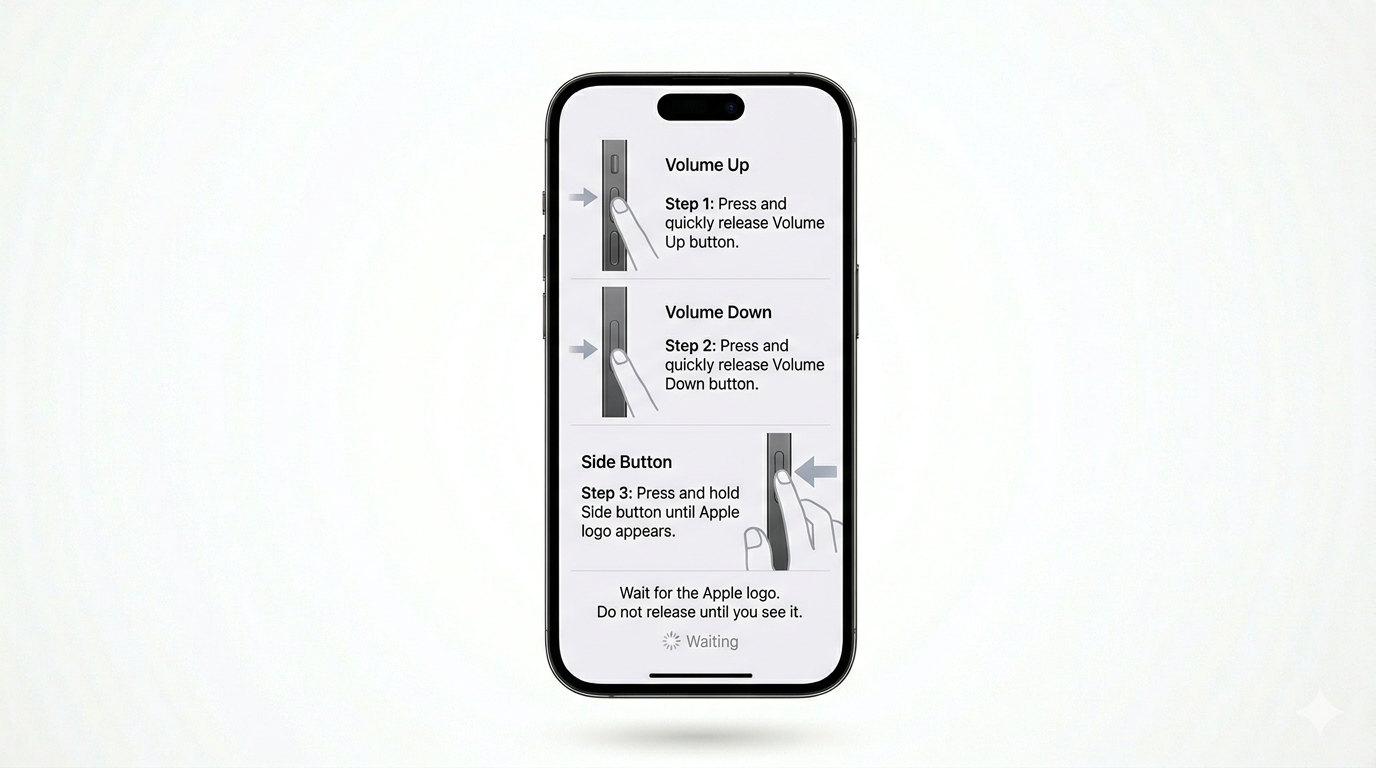 Force Restarting to Exit Recovery Mode