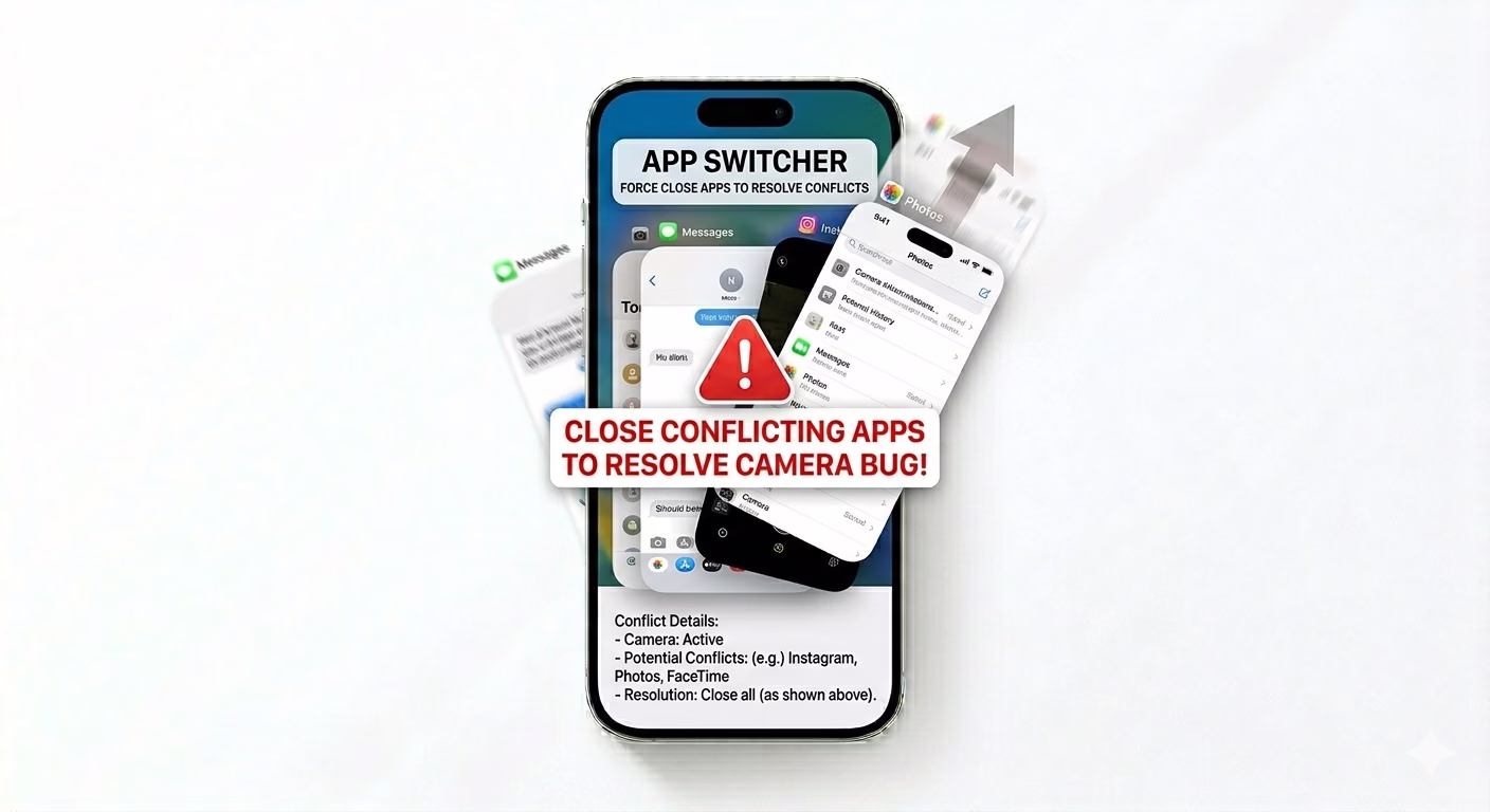 Closing background apps to fix camera