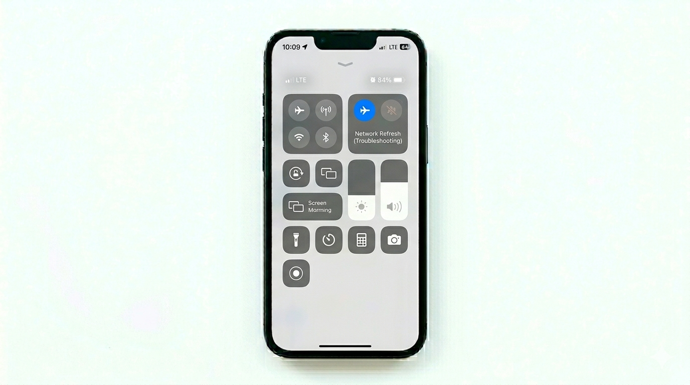 Refreshing cellular connection via Airplane mode
