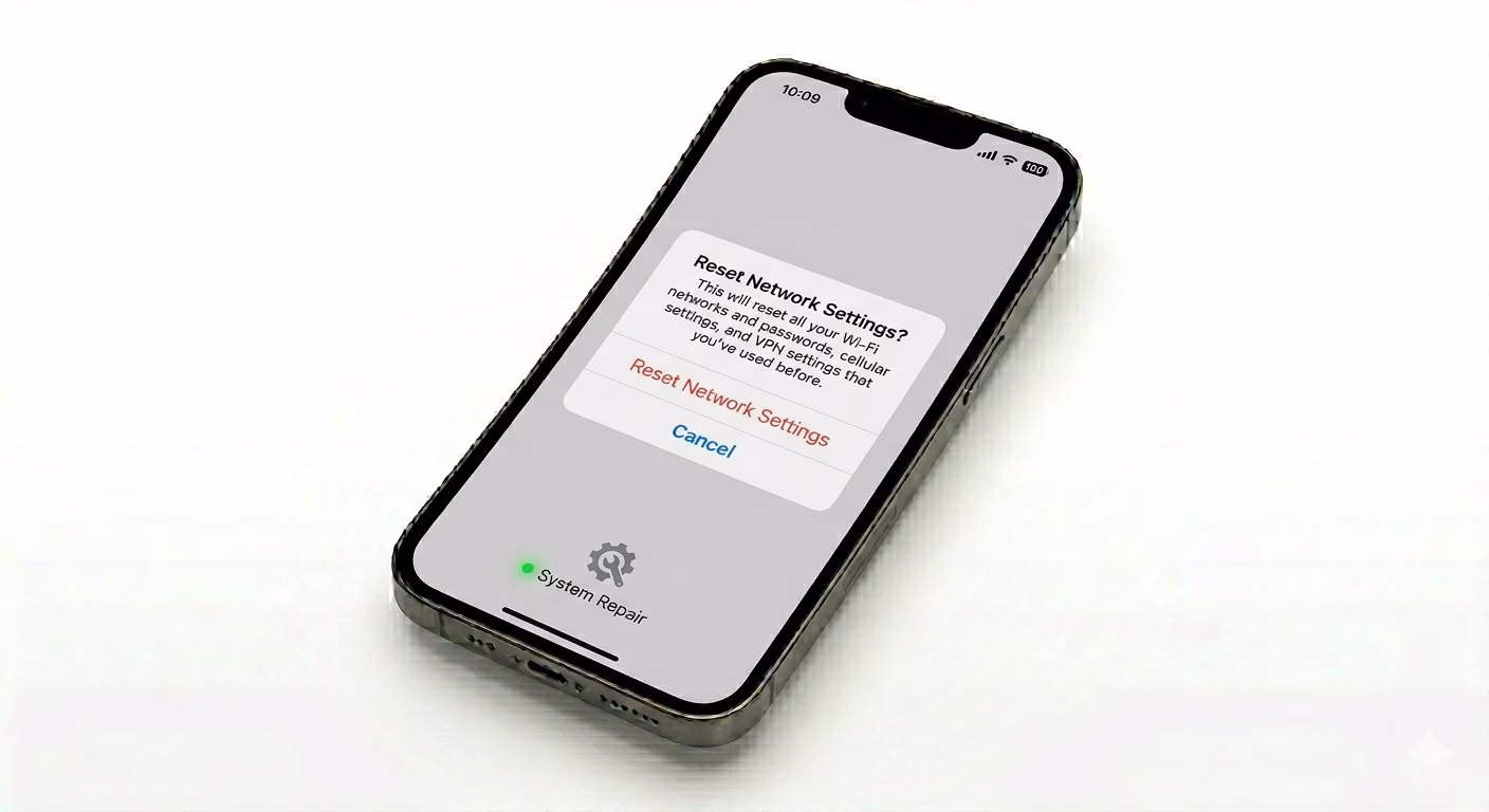 Reset network settings iPhone WiFi fix