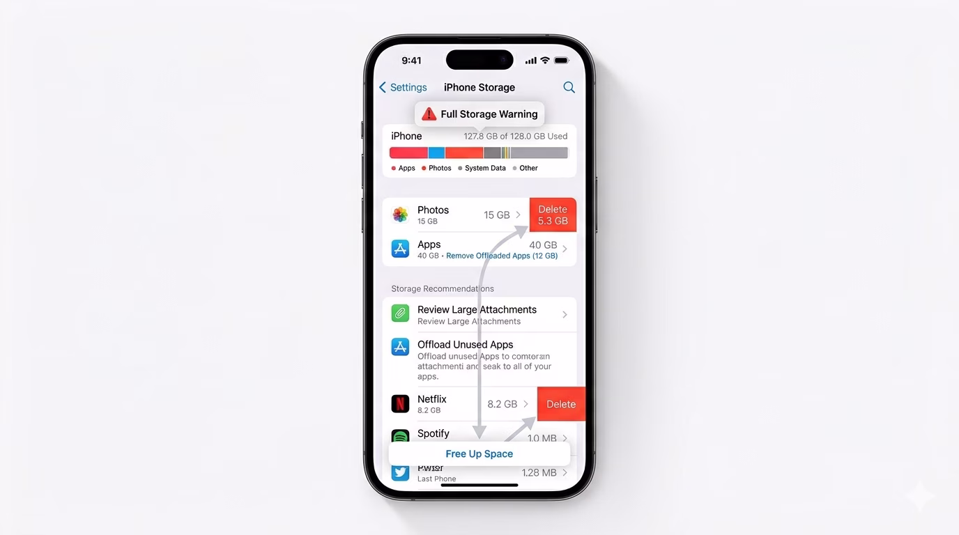 Checking iPhone Storage for Update