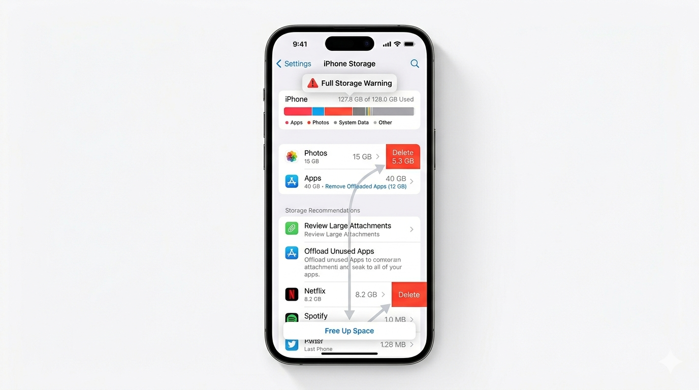 Checking iPhone Storage for Update