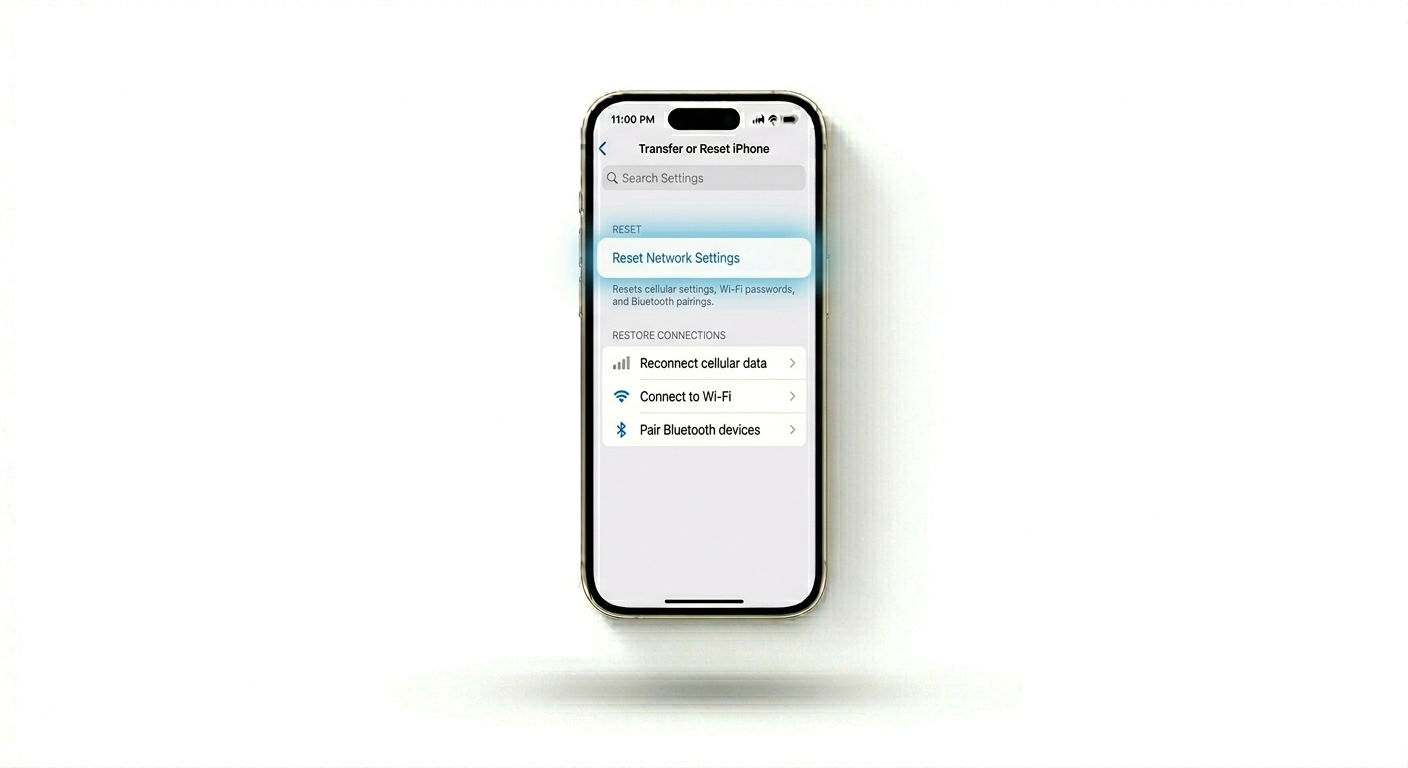 Resetting iPhone Network Settings