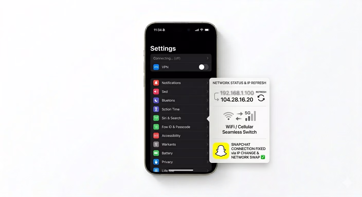 Disable VPN Snapchat fix