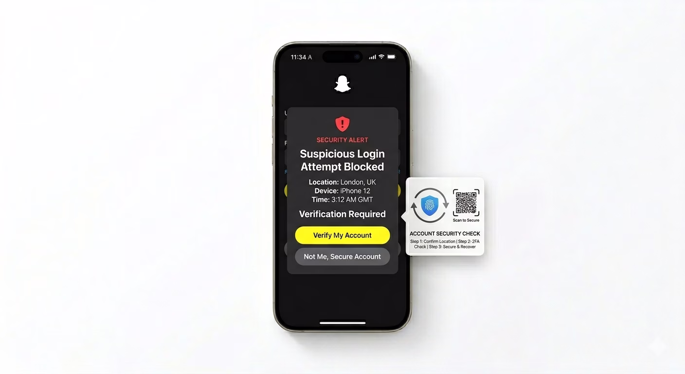Check Snapchat account security status