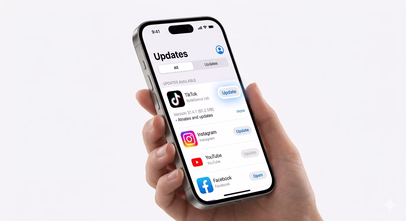 Update TikTok app to fix crashing issue