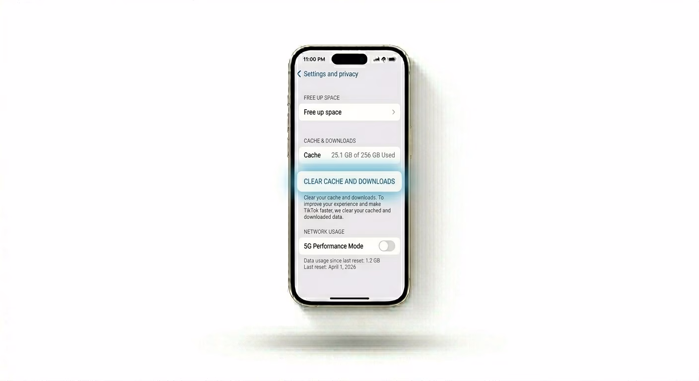 Clearing TikTok App Cache