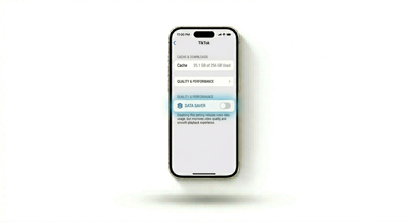 Disabling Data Saver in TikTok