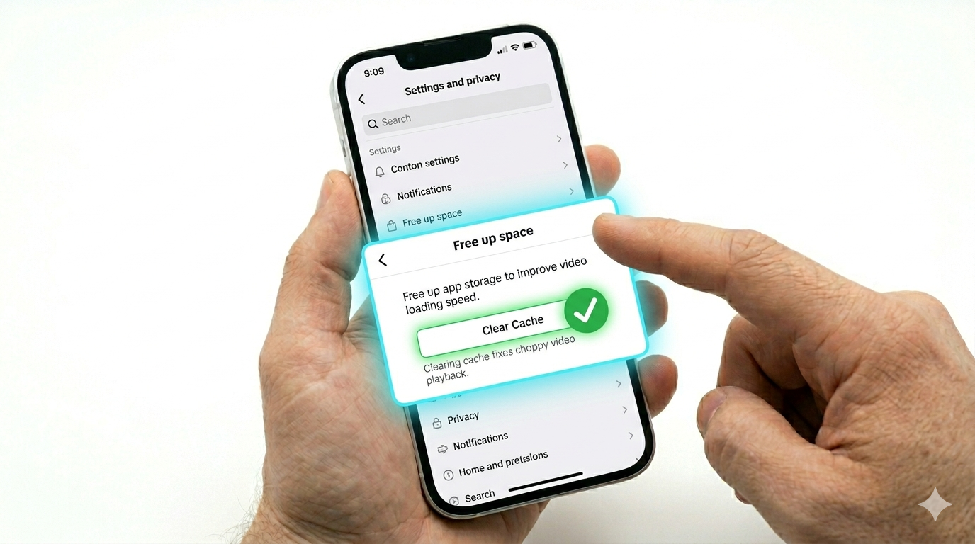 Clearing TikTok app cache settings