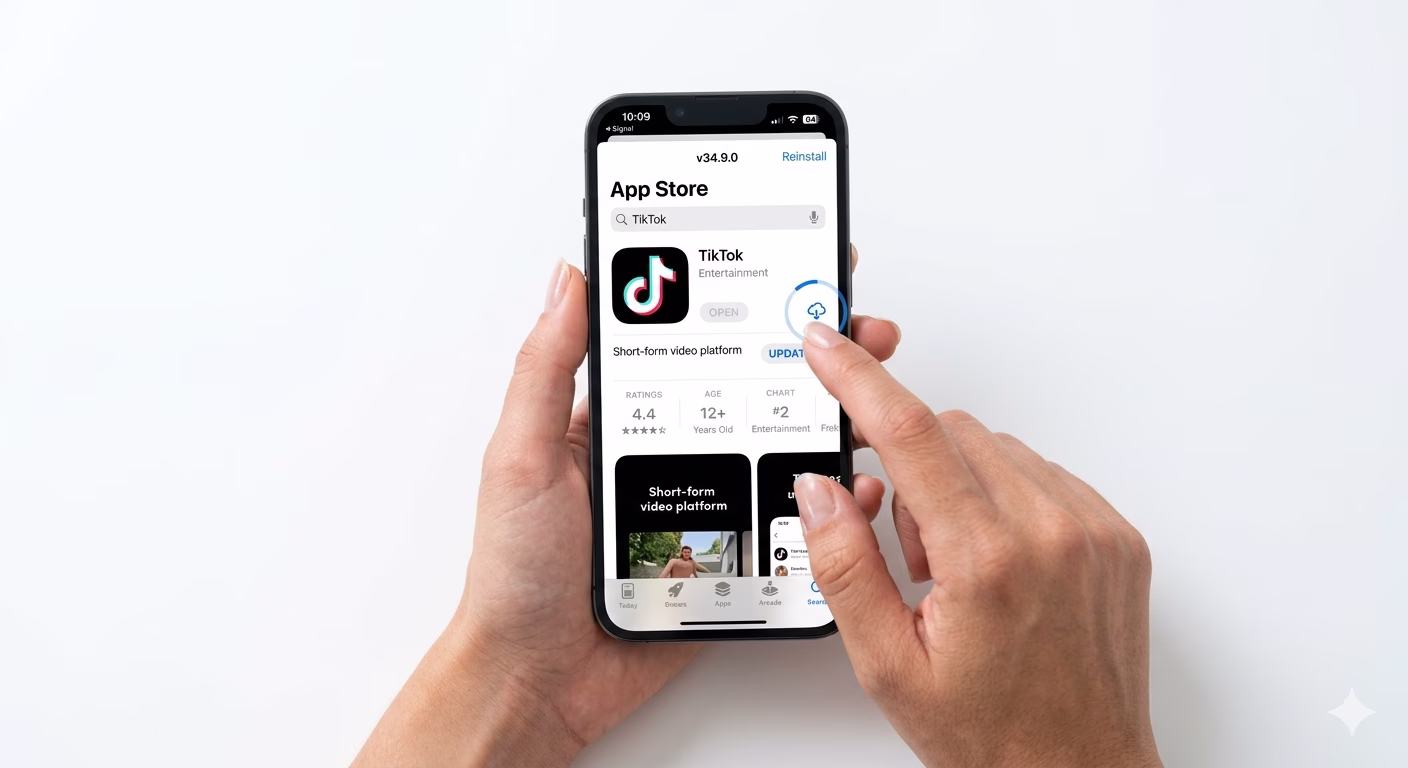 Reinstall TikTok app