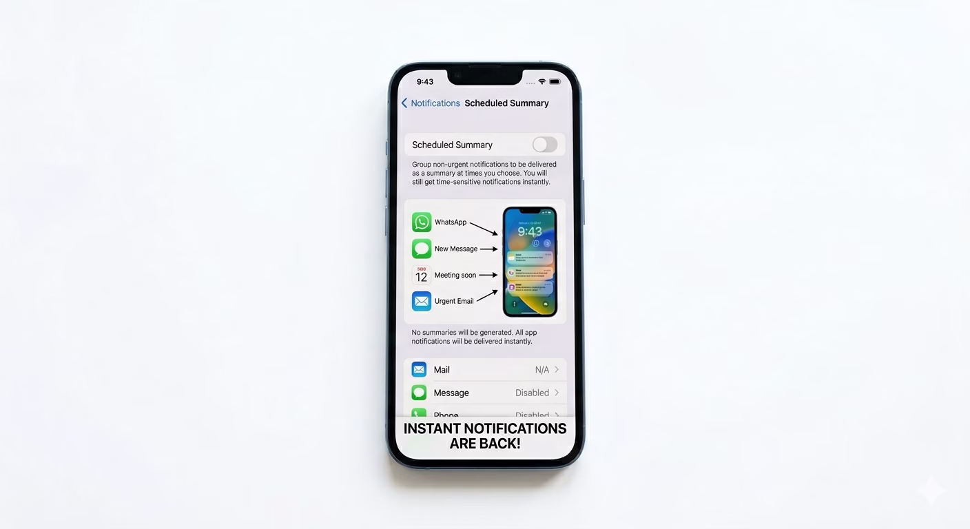 Check Notification Scheduled Summary