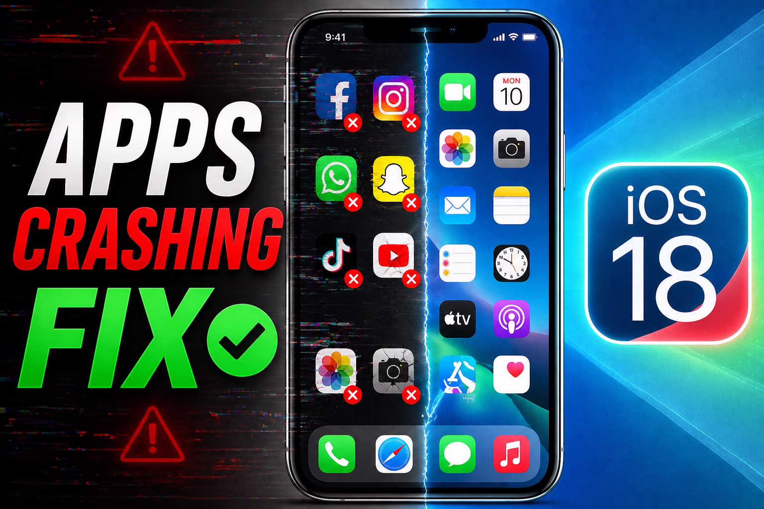 Apps crashing on iPhone after update iOS 19 solution